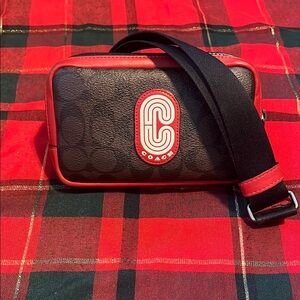 Coach Black and Red Men's Bag